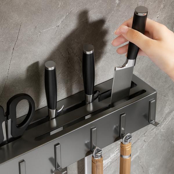 Фото Все для кухни Кухонный держатель настенный 40 см для приборов и полотенец полка SKLM-5