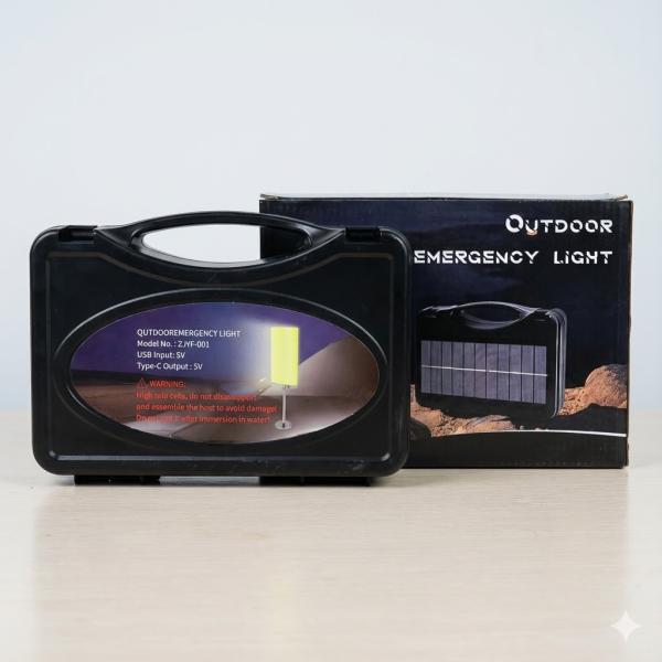 Фото Фонари, прожекторы, светильники Уличный LED прожектор на штативе с пультом и солнечной батареей  ZJ-HW006 набор для пикника