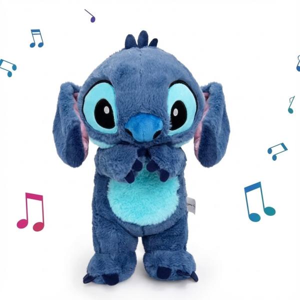 Фото Детский мир, детские товары Интерактивная мягкая игрушка Soft Toys «Стич» с подсветкой, музыкой и эффектом дыхания, светится, колыбельная