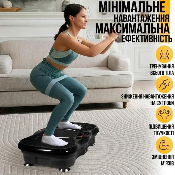 Фото Спорт, здоровье, туризм Виброплатформа для фитнеса с эспандерами, 99 режимов, до 180 кг, пульт ДУ, для похудения и массажа