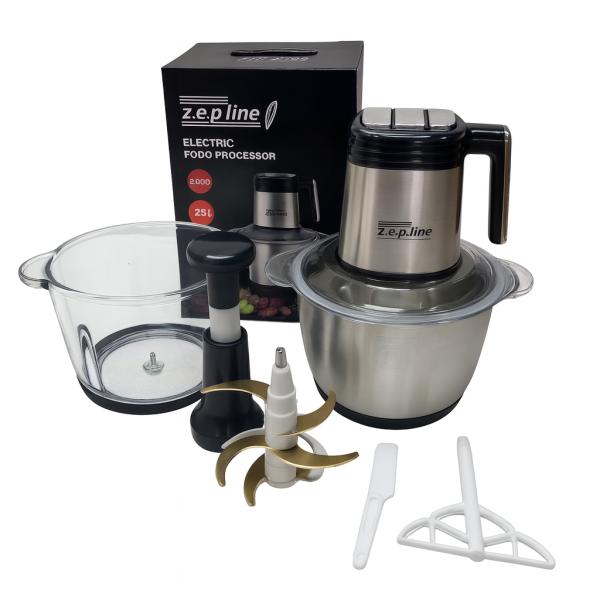 Фото Все для кухни Измельчитель кухонный Zepline ZP‑00219, 3000 Вт, 2 чаши 3.2 л