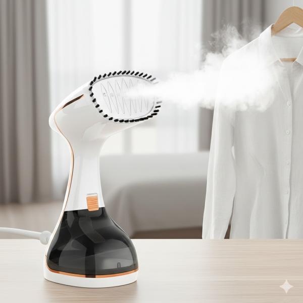 Фото Товары для дома и сада Отпариватель ручной 1500 Вт Белый с нержавеющей подошвой, резервуар 280 мл