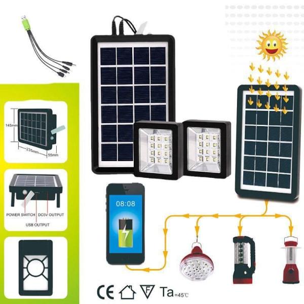 Фото Фонари, прожекторы, светильники Прожектор с солнечной панелью и 2 лампами 6v3w EP-05