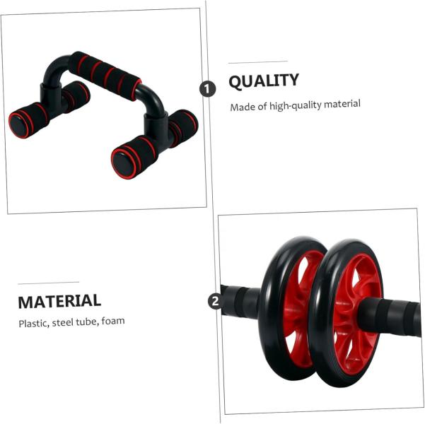 Фото Спорт, здоровье, туризм Набор для фитнеса и тренировок 7 в 1 ролик для пресса упоры скакалка эспандеры