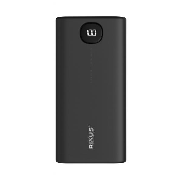 Фото PowerBank, внешние аккумуляторы Повербанк Rixus 40000 mAh 18W Quick Charge с дисплеем RXPB40 Черный