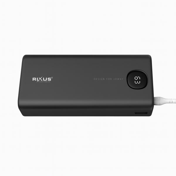Фото PowerBank, внешние аккумуляторы Повербанк Rixus 40000 mAh 18W Quick Charge с дисплеем RXPB40 Черный