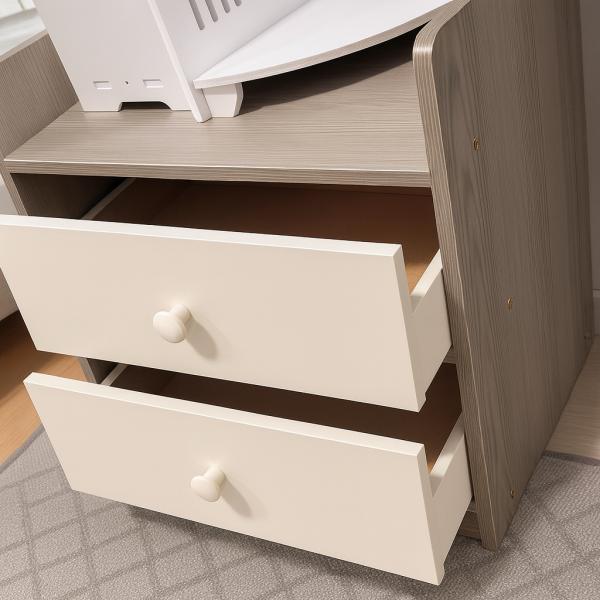 Фото Товары для дома и сада Прикроватная тумба STL-MD 76 SmartSpace с ящиком и открытой полкой, компактная