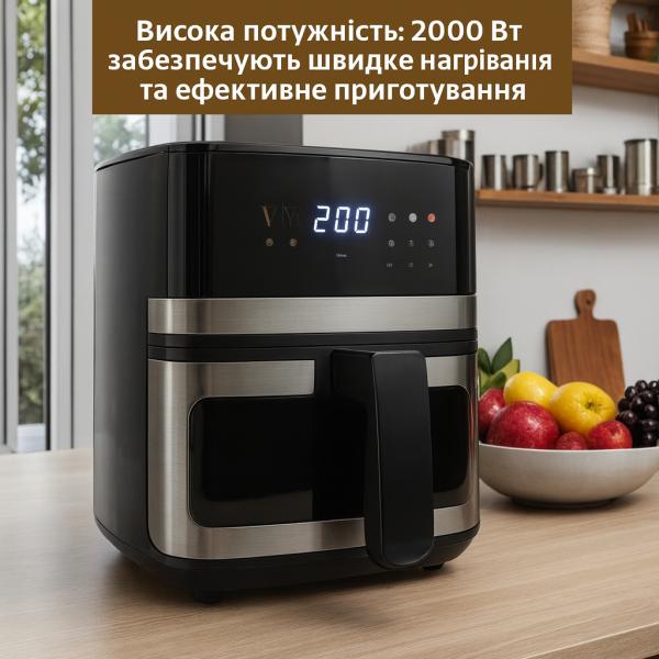 Фото Все для кухни Аэрофритюрница Crownberg CB-5552 5,5 л 2000 Вт сенсорная мультипечь без масла