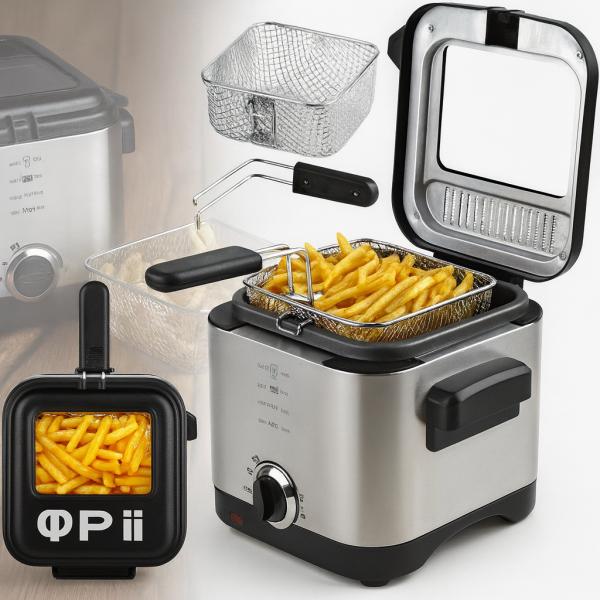 Фото Все для кухни Фритюрница Crownberg CB-5542 1,5 л 1200 Вт с терморегулятором и антипригарной чашей