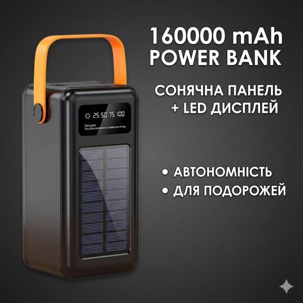 Фото PowerBank, внешние аккумуляторы Повербанк на солнечной батарее JS-639CX 160000 mAh, 4 USB, фонарь