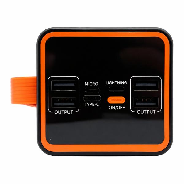 Фото PowerBank, внешние аккумуляторы Повербанк JS-658 50000 mAh, 4×USB, Type-C + microUSB, внешний аккумулятор с дисплеем и фонариком, черный