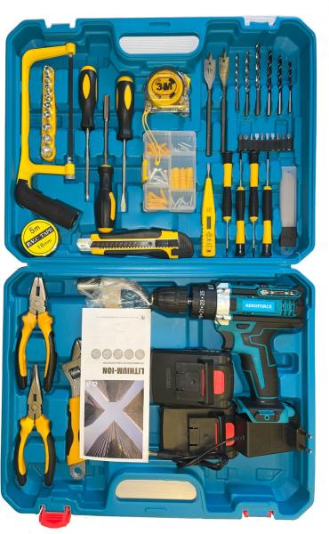 Фото Автотовары, электроинструмент, ручной инструмент Аккумуляторный шуруповерт MulinSen C016B, 24 В, набор инструментов, кейс