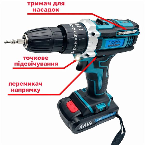 Фото Автотовары, электроинструмент, ручной инструмент Аккумуляторный шуруповерт MulinSen C016B, 24 В, набор инструментов, кейс