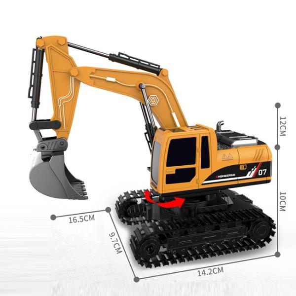 Фото Детский мир, детские товары Экскаватор на радиоуправлении 1:22, 11 каналов, металлический ковш, дымогенератор (пар), свет/звук