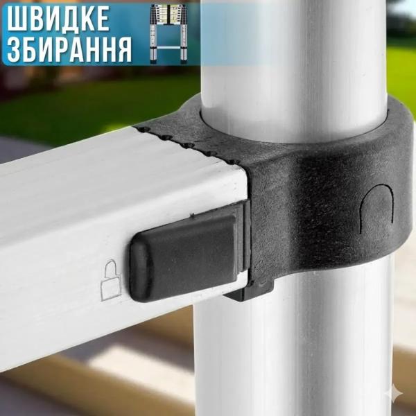 Фото Товары для дома и сада Телескопическая лестница 3.5 м для дома и дачи LN-3,5