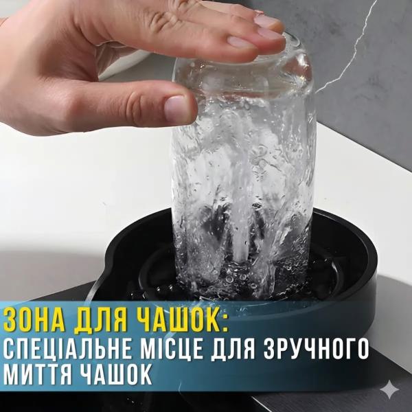 Фото Все для кухни Кухонная мойка из нержавеющей стали 75×46 см с выдвижным смесителем и 3 режимами подачи воды “Водопад” RK