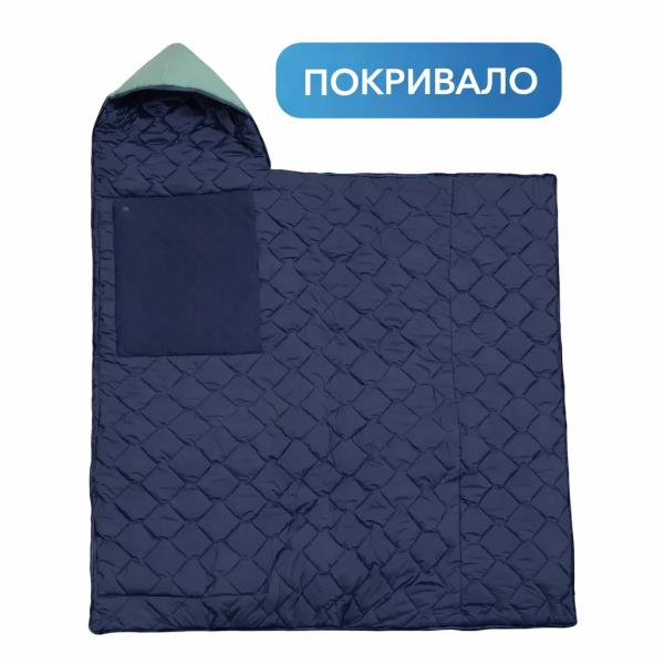 Фото Спорт, здоровье, туризм Зимний спальный мешок с подогревом от павербанка USB 215х65 см (до -30°C) / Теплый тактический спальник-одеяло