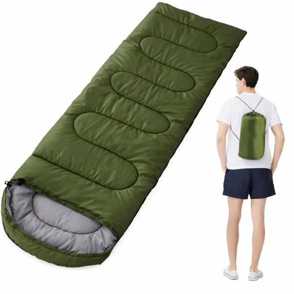 Фото Спорт, здоровье, туризм Зимний спальный мешок с подогревом от павербанка USB 215х65 см (до -30°C) / Теплый тактический спальник-одеяло