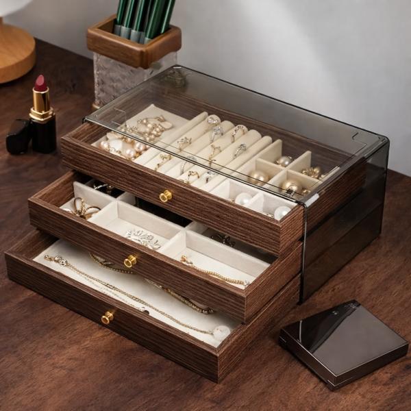 Фото Красота и здоровье Шкатулка-органайзер для хранения украшений 3-ярусная 