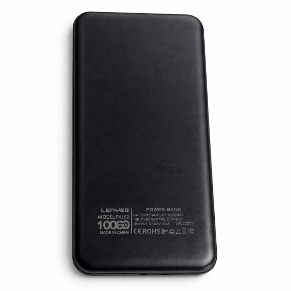 Фото PowerBank, внешние аккумуляторы Внешний аккумулятор Power bank 10000 mAh Lenyes PX162 компактный универсальный на 2 входа Черный