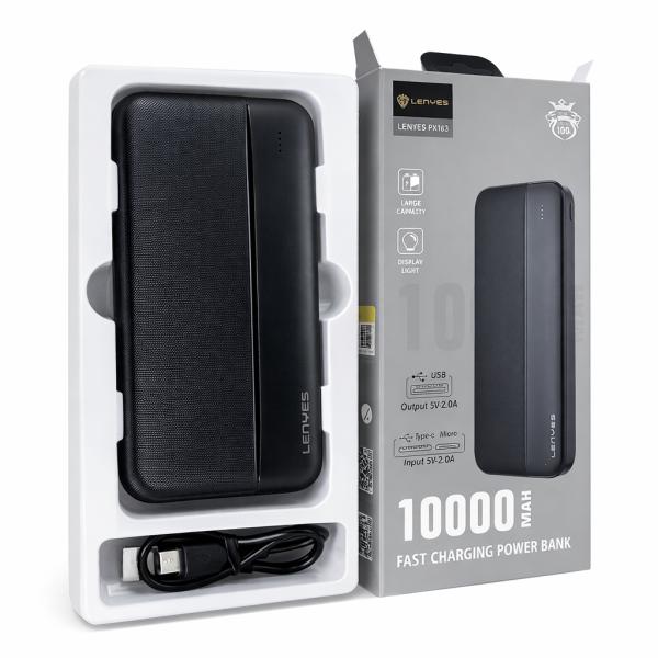 Фото PowerBank, внешние аккумуляторы Внешний аккумулятор Power Bank Lenyes PX163 10000 mAh li-ion два usb выхода 136х68х15 6 мм