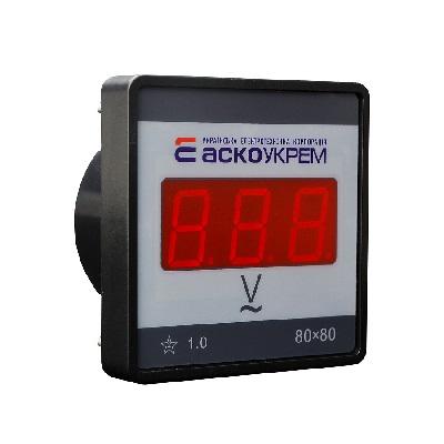 Фото Контрольно-измерительные приборы и автоматика, Клещи, тестеры, мультиметры, указатели напряжения, амперметры, вольтметры, регуляторы, сигнализаторы Цифровой вольтметр АС 80-500В 80х80 (ЦВ-8 LBN)