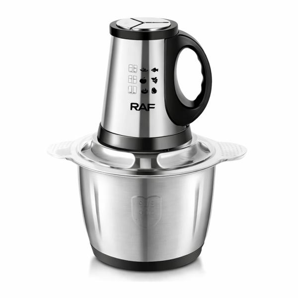 Фото Все для кухни Измельчитель кухонный электрический RAF R.7028 2в1 две чаши 3л (металл и стекло) 300Вт чоппер для мяса