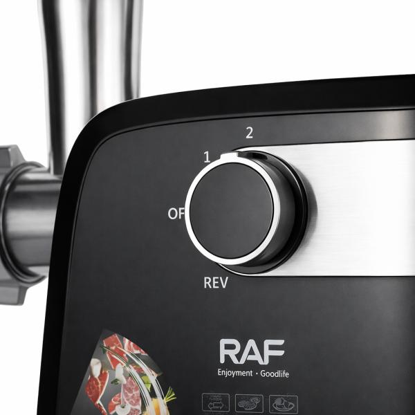 Фото Все для кухни Мясорубка электрическая RAF R3362 1000 Вт мощная с реверсом 3 решетки насадка для колбас кеббе защита от перегрузки производительн