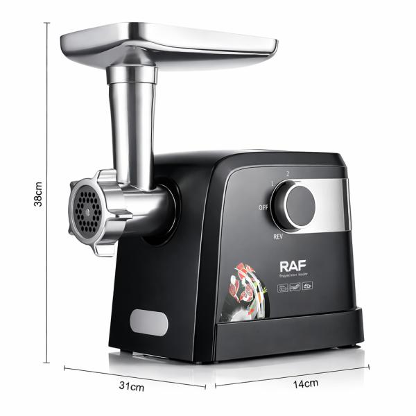 Фото Все для кухни Мясорубка электрическая RAF R3362 1000 Вт мощная с реверсом 3 решетки насадка для колбас кеббе защита от перегрузки производительн