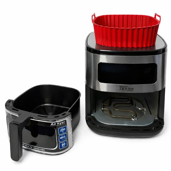 Фото Все для кухни Аэрофритюрница Zepline ZP-00234 без масла, 6.5 л, 4200 Вт, семейная, с LED дисплеем и автоматическими режимами