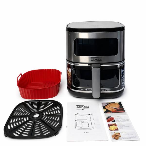 Фото Все для кухни Аэрофритюрница Zepline ZP-00234 без масла, 6.5 л, 4200 Вт, семейная, с LED дисплеем и автоматическими режимами