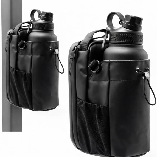 Фото  Магнитный подсумок для бутылки One's: спортивная сумка с магнитом для спортзала и барсетка через плечо