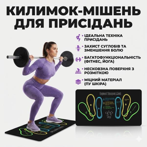 Фото Спорт, здоровье, туризм Коврик для приседаний из искусственной кожи, мягкий амортизирующий коврик для упражнений на коленях, универсальный фитнес-коврик