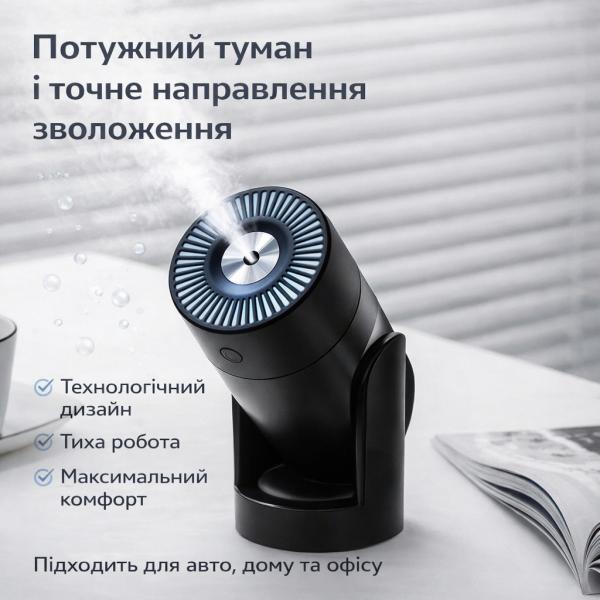 Фото Фонари, прожекторы, светильники Увлажнитель воздуха-ночник Shaking Head Humidifier L09 — 220 мл, ультразвуковой, регулируемый наклон, LED-подсветка, USB-питание