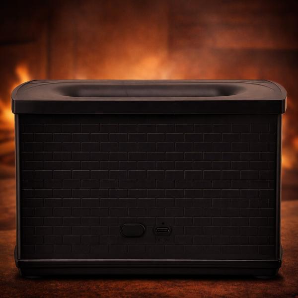 Фото Фонари, прожекторы, светильники Увлажнитель воздуха-аромадиффузор «Камин» LT-915 — 270 мл, эффект пламени, ультразвуковой холодный пар, LED-подсветка, USB-питани