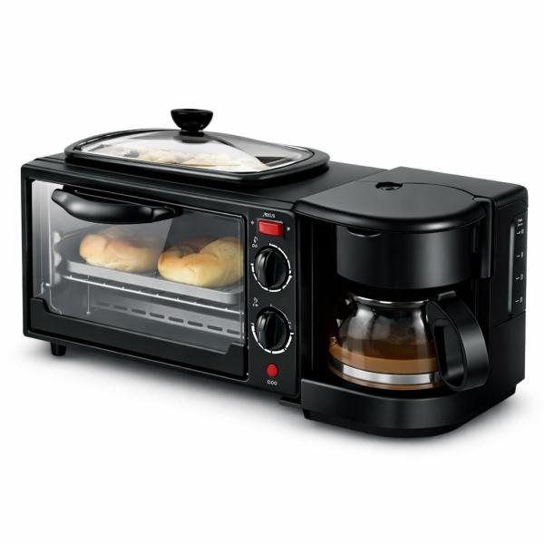 Фото Все для кухни Электрическая мини-духовка 3 в 1 с кофеваркой и гриль-сковородой ATLANFA AT-301, 12 л, 1050 Вт