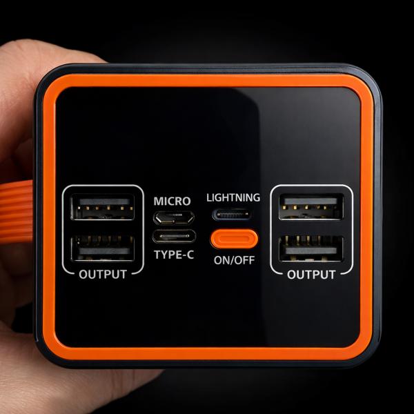 Фото PowerBank, внешние аккумуляторы Повербанк MAXI 100,000 mAh с дисплеем, 4×USB, Type-C, MicroUSB + фонарик