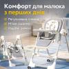 Детский стульчик-шезлонг 2в1 для кормления и отдыха с регулируемой спинкой, подносом и колесиками