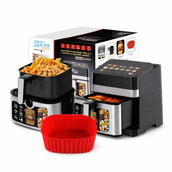 Фото Все для кухни Мультифункциональная аэрофритюрница Zepline ZP-00344 на 13 л, 4200 Вт, 12 программ, со съемным ковшиком