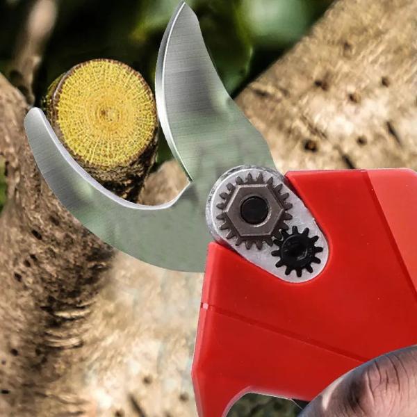 Фото Автотовары, электроинструмент, ручной инструмент Мощный аккумуляторный садовый секатор 48 V в чемодане с 2 батареями для обрезки веток до 45 мм