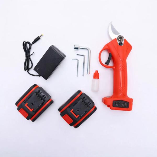 Фото Автотовары, электроинструмент, ручной инструмент Мощный аккумуляторный садовый секатор 48 V в чемодане с 2 батареями для обрезки веток до 45 мм