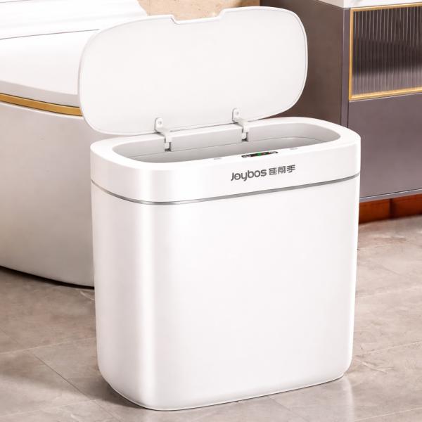 Фото Товары для дома и сада Сенсорное ведро для мусора Joybos Smart Automatic 12 л с датчиком движения и системой адсорбции запахов (белое)