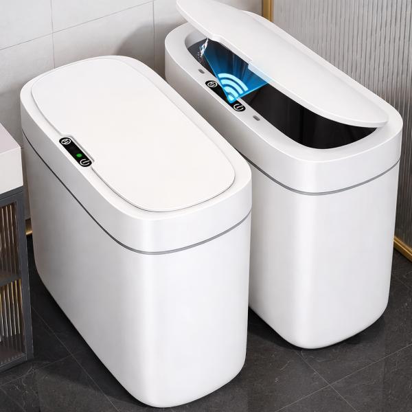 Фото Товары для дома и сада Сенсорное ведро для мусора Joybos Smart Automatic 12 л с датчиком движения и системой адсорбции запахов (белое)