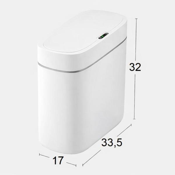 Фото Товары для дома и сада Сенсорное ведро для мусора Joybos Smart Automatic 12 л с датчиком движения и системой адсорбции запахов (белое)