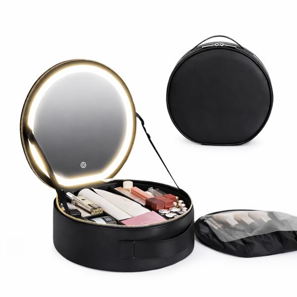 Фото Красота и здоровье Органайзер-косметичка Niceland с LED-зеркалом и регулируемыми отделениями