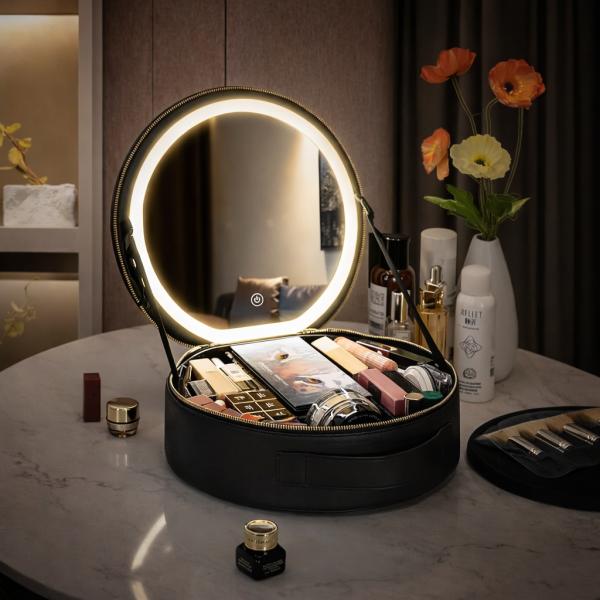 Фото Красота и здоровье Органайзер-косметичка Niceland с LED-зеркалом и регулируемыми отделениями