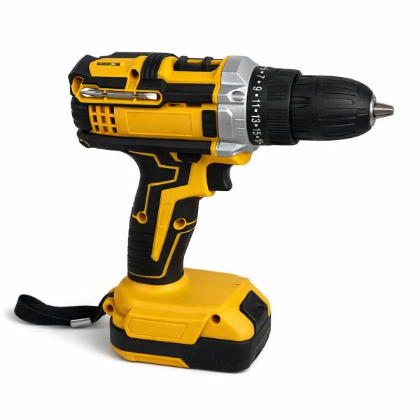 Фото Автотовары, электроинструмент, ручной инструмент Набор аккумуляторного инструмента 2в1 48V Х332 шуруповерт + угловая шлифмашина (болгарка) Jitpex, в кейсе, желтый