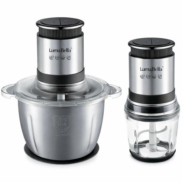 Фото Все для кухни Измельчитель-блендер 2 в 1 LumaBella LB-56014 стационарный и ручной режим, мощность 500 Вт, стакан 0,6 л, чаша 1,5 л, 2 скорости