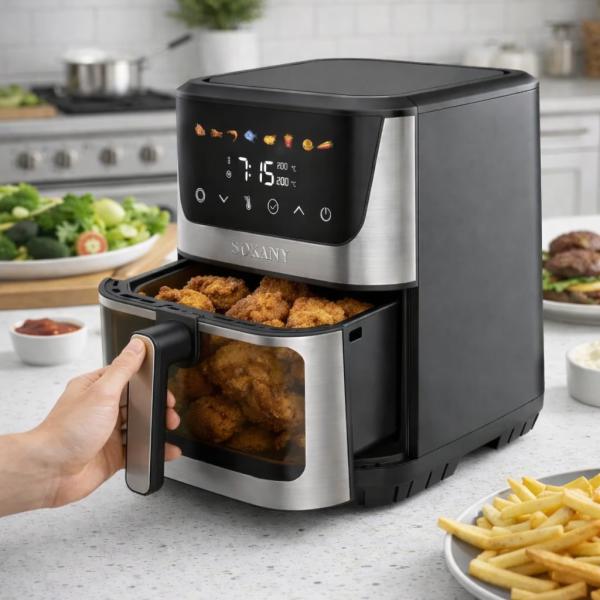 Фото Все для кухни Аэрофритюрница 8,5л, 2000Вт, 8 программ, сенсорное управление, Sokany SK-10107 / Аэрогриль / Фритюрница без масла