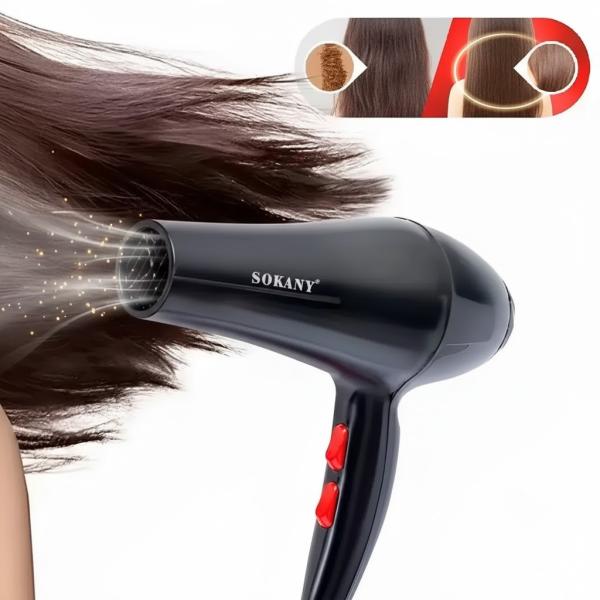 Фото Красота и здоровье Фен для волос с насадкой-концентратором Sokany SK-2200 (2200 Вт) / Фен для волос / Фен с ионизацией